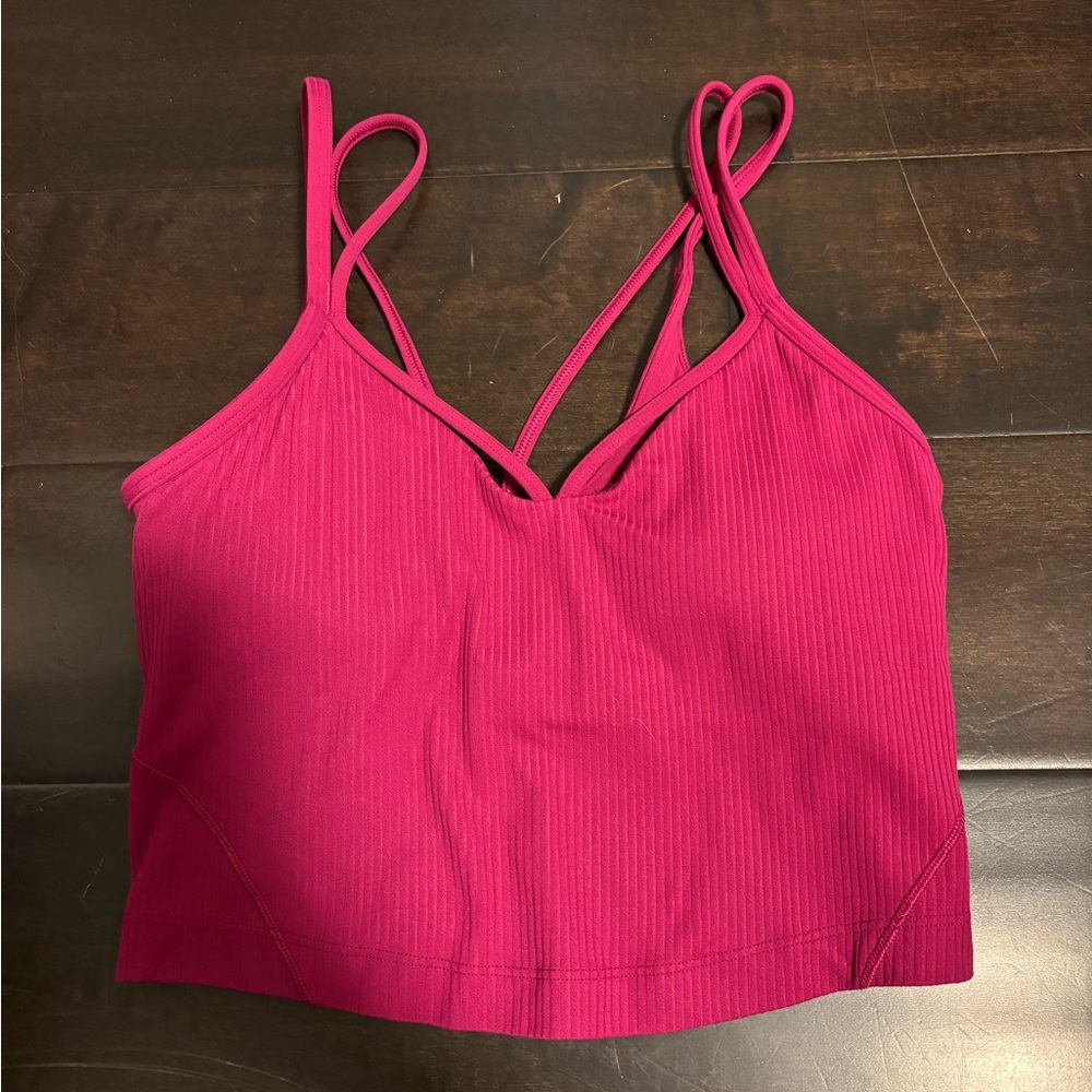 Lululemon Pink Strappy Crop Tops